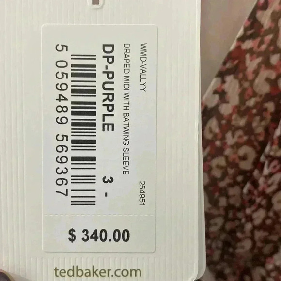 NWT Ted Baker VALLYY Draped Midi Dress - Picture 5 of 8